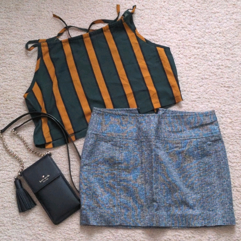 Gray colored mini skirt